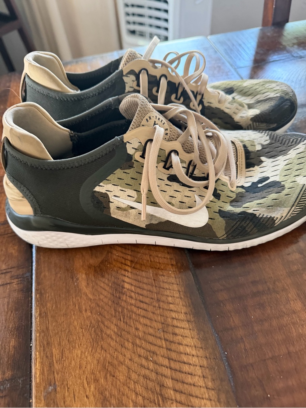 Nike Camouflage Training Shoes - Olive Green/Tan Nike Free Run 5.0 Camo Sneakers